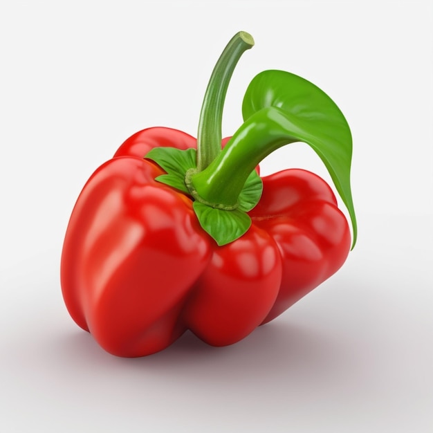 viene mostrato un peperoncino rosso con foglie verdi
