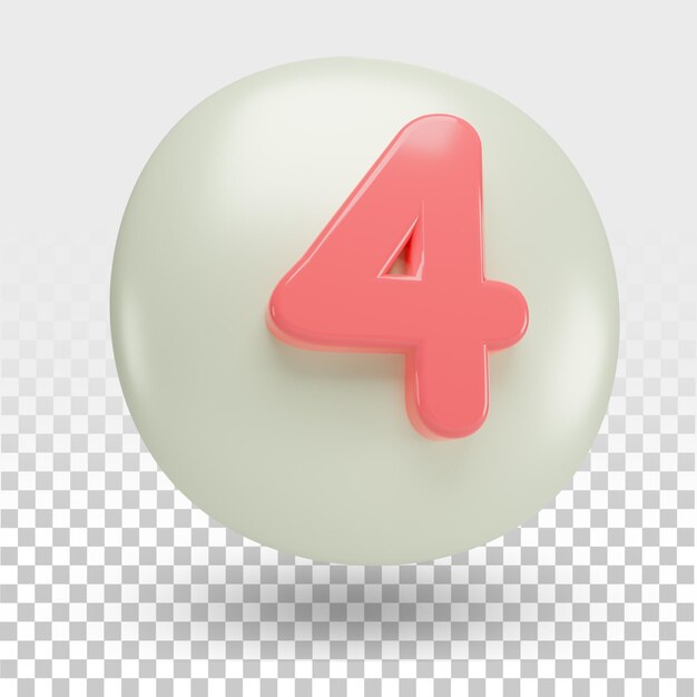 vier symbole 3d rendern