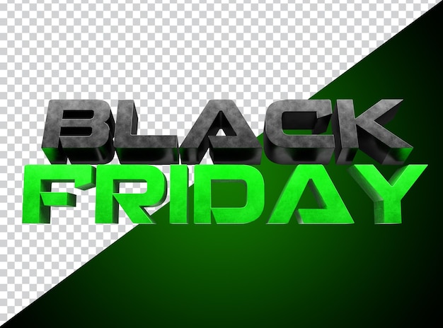 Viernes Negro 3D hace que la etiqueta sea verde