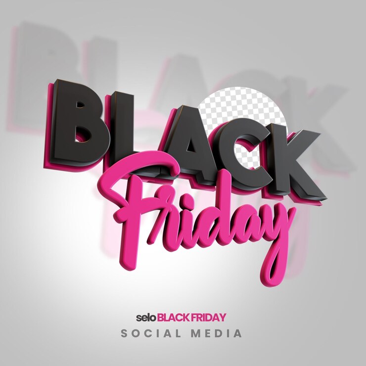 PSD viernes negro 3d texto selo 3d viernes negro
