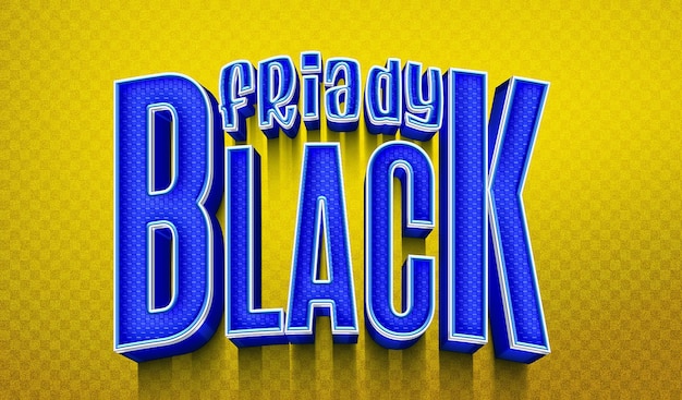 El viernes negro es un efecto de texto PSD 3D premium editable.