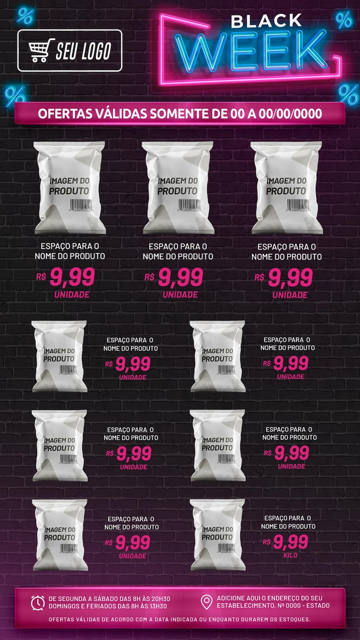 PSD viernes negro folheto de ofertas semana negra encarte de ofertas