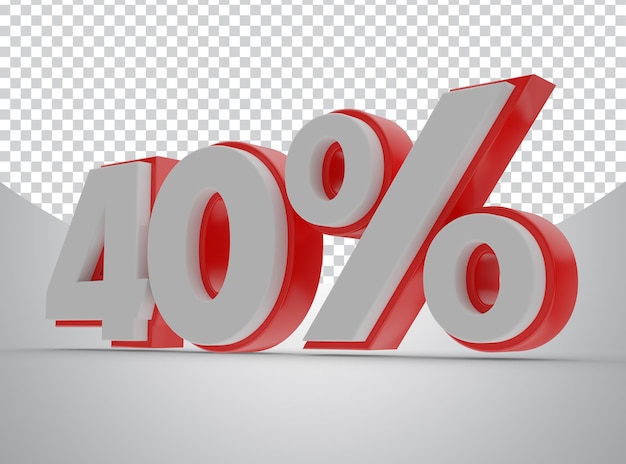 vierzig Prozent 3D-Rendering