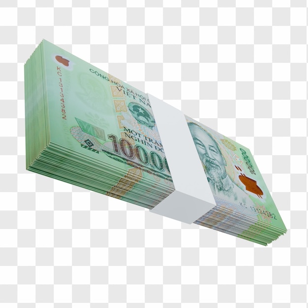 Vietnam currency dong 100.000: stapel von vnd vietnam-banknoten