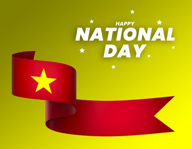 PSD vietnam-flagge-element-design nationaler unabhängigkeitstag-banner-band psd