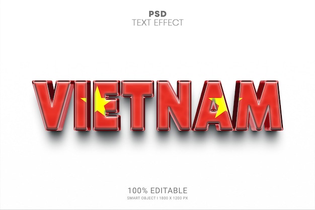 vietnam psd editable text effect design