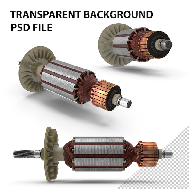 PSD vieux moteur électrique à rotor png