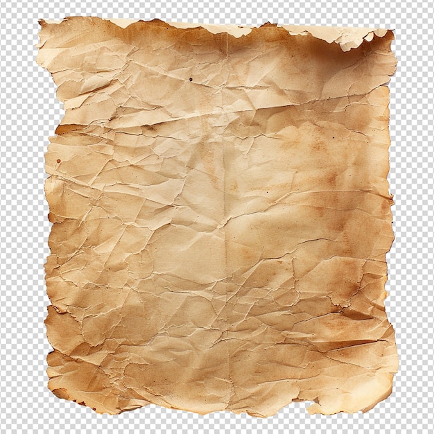 Vieux Papier Isolé Sur Fond Transparent Png