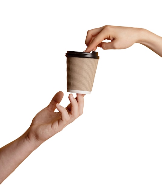 View of sustainable hands with nature