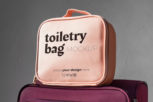 view of toiletry bag for cosmetic bathroom products