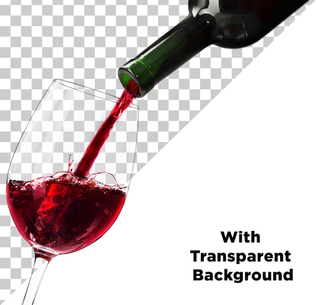 La vigne rouge dans une photo de verre PNG PSD Arrière-plan transparent