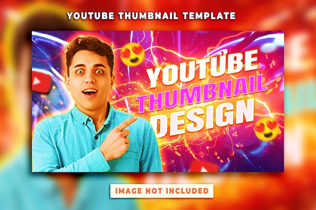 Vignette de la chaîne Youtube et bannière Web Nouvelle vignette vidéo à effet de lueur moderne PSD premium