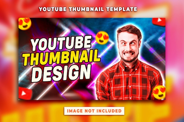 Vignette de la chaîne Youtube et bannière Web Nouvelle vignette vidéo à effet de lueur moderne PSD premium