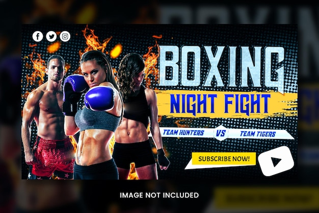 PSD vignette youtube de boxe