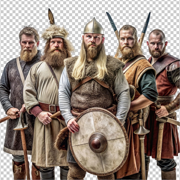 PSD vikingos de noruega sobre un fondo transparente
