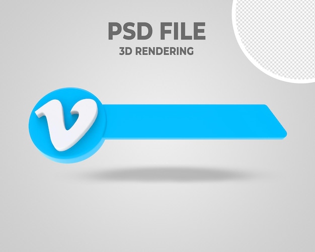 Vimeo unteres drittes banner 3d-stil