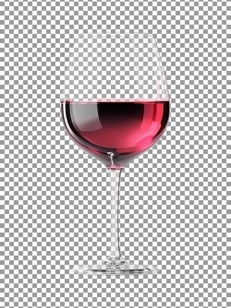 PSD un vin savoureux dans un verre élégant isolé sur un fond transparent