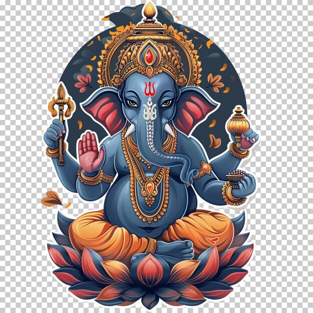 PSD vinayaka chaturthi ganpati ganesh chaturthi festival de ganesh isolado em fundo transparente