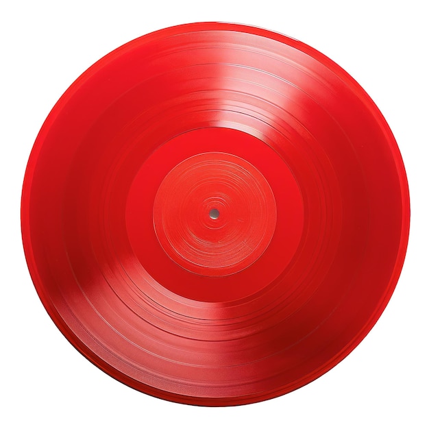 Vinil vermelho em fundo isolado