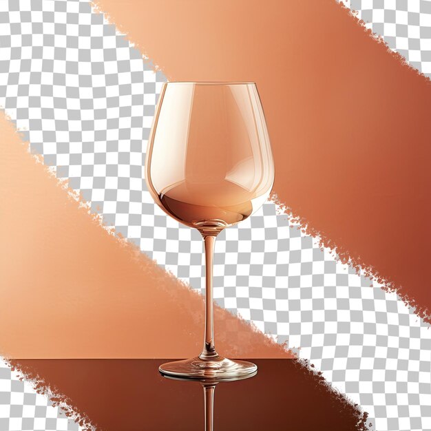 Vino de copa sobre un fondo transparente