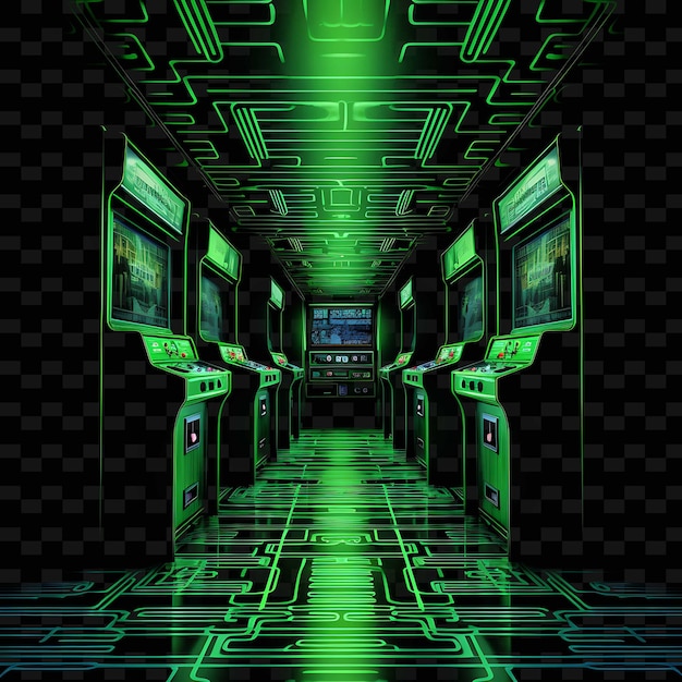 PSD vintage arcade retro arcade lines pixel art lime green pixel png y2k formen transparente lichtkunst