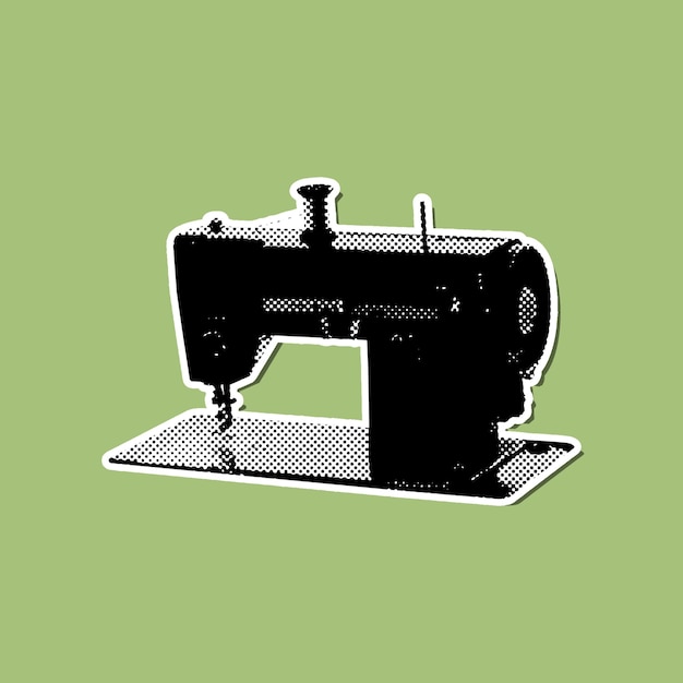 Vintage-Aufkleber mit halbtönigen Elementen