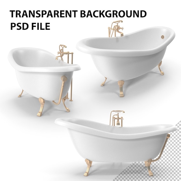 PSD vintage badewanne png