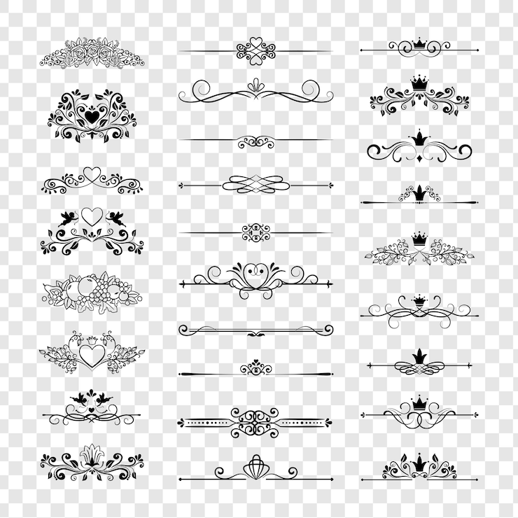 PSD vintage blumenornamente