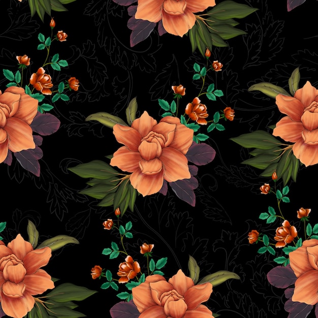 Vintage-blumiges nahtloses Muster