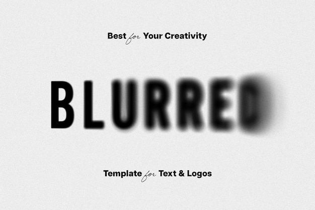 Vintage blurred text effect