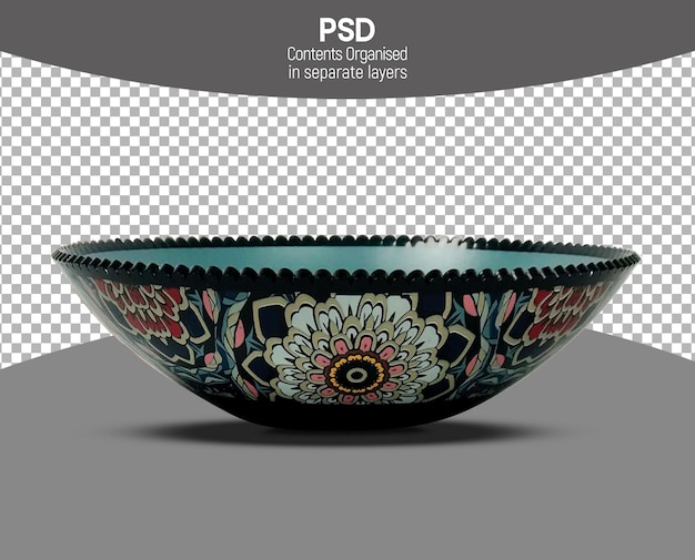 Vintage Bowl isolated on Transparent background