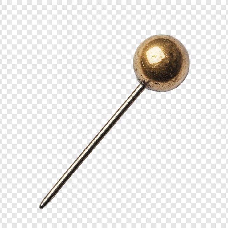 PSD vintage brass pin eine detaillierte nahaufnahme