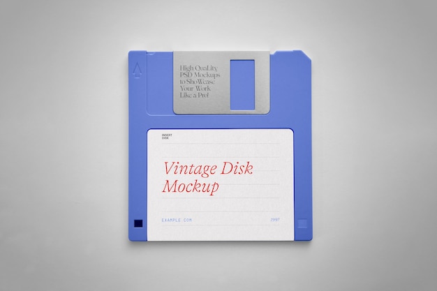 Vintage disk mockup