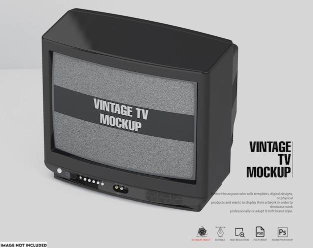 Vintage-Fernseh-Mockup