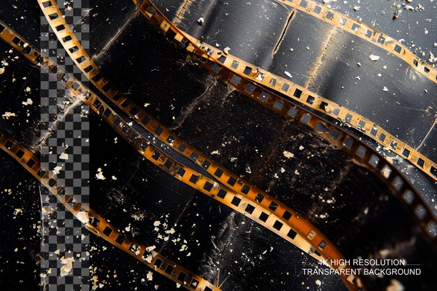 Vintage-film-hintergrund mit kratzstaub auf durchsichtigem hintergrund
