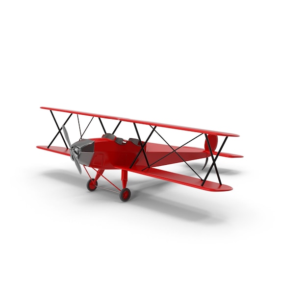 Vintage Flugzeug 3D-Modell