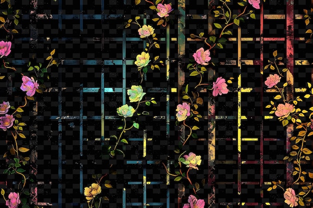 PSD vintage-inspirierte trellises pixelkunst mit distressed texture kreative textur y2k neon item designs