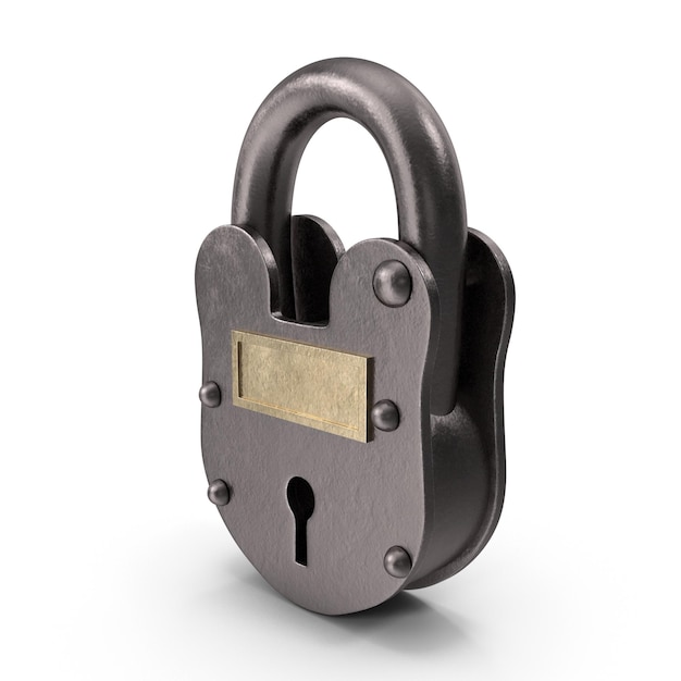 Vintage-Metall-Lock mit Schlüsselloch für die Sicherheit