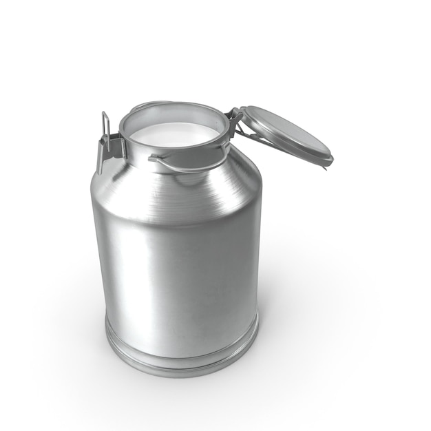 Vintage-Milchdose mit offenem Deckel