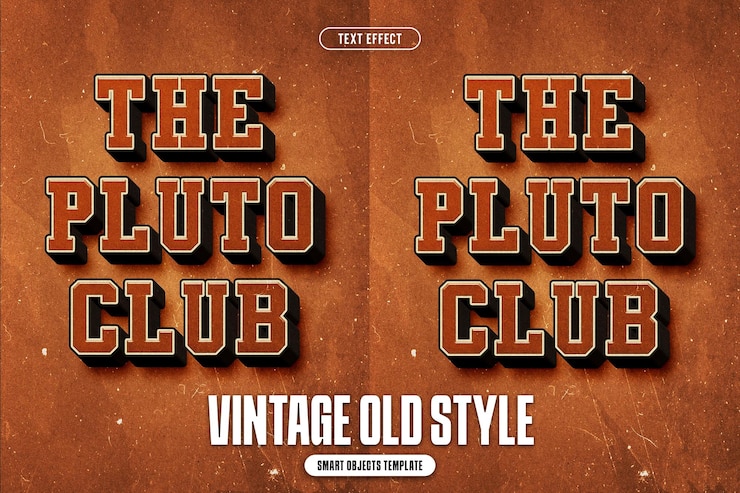 PSD vintage old style text effect for poster