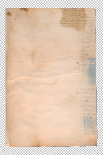 PSD vintage-papier mit abgenutzter struktur und eingerissenen, gealterten kanten. rustikaler brauner bucheinband aus pappe