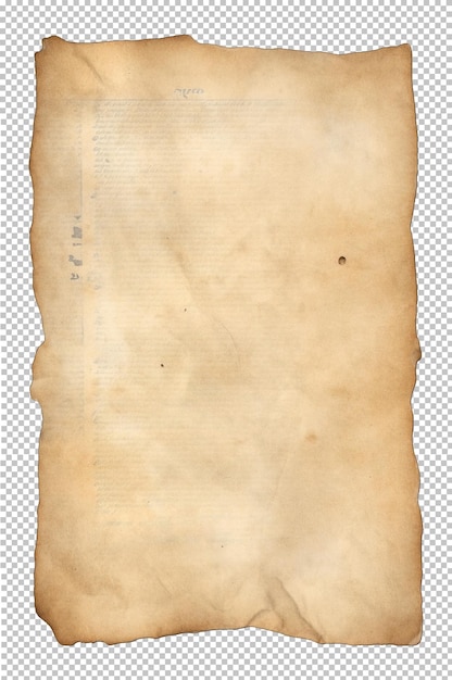 PSD vintage-papier mit abgenutzter struktur und eingerissenen, gealterten kanten. rustikaler brauner bucheinband aus pappe