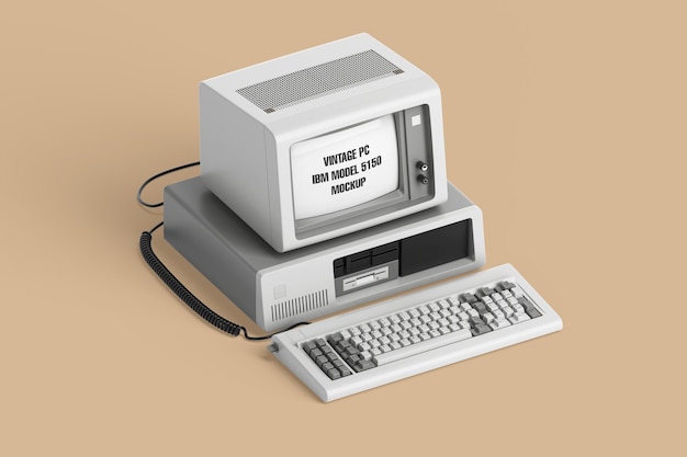Vintage-PC-Modell 5150 Mockup