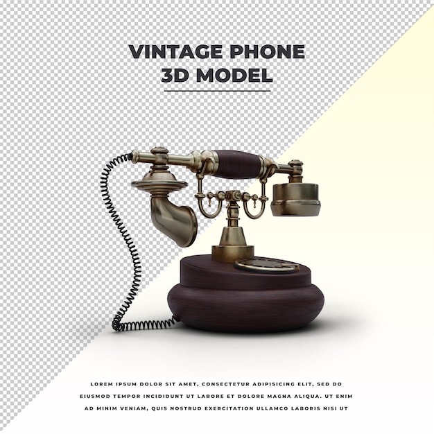 PSD vintage phone