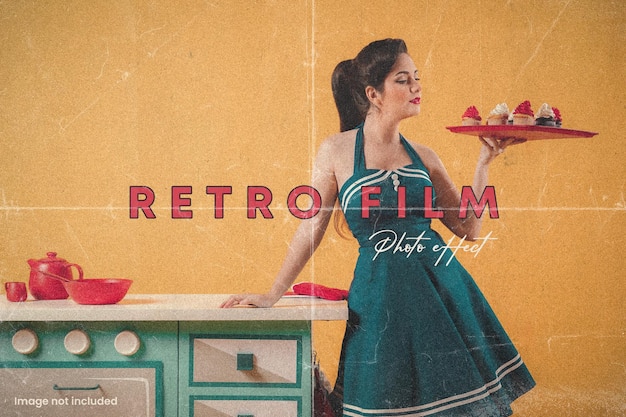 Vintage retro-film-textur-fotoeffekt