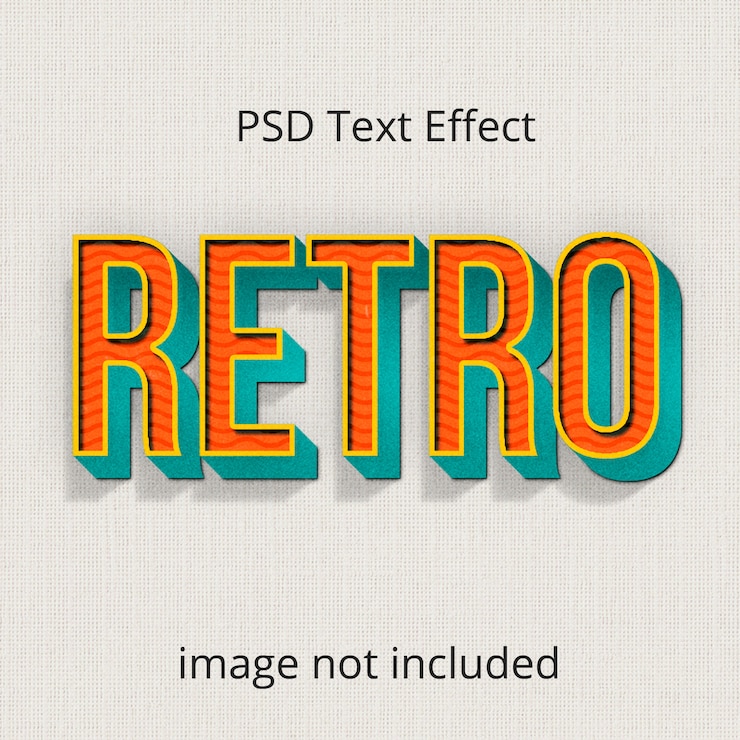 PSD vintage retro photoshop texteffekt ebenenstil