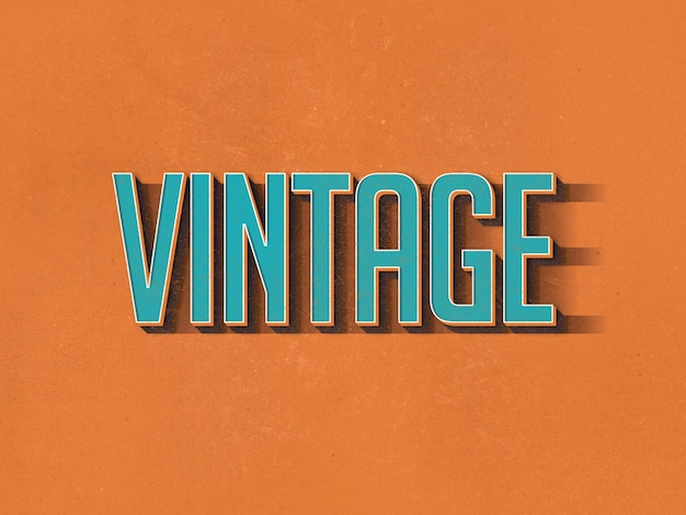 PSD vintage retro-text-effekt photoshop-datei