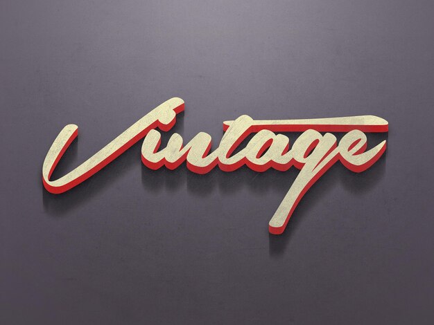 PSD vintage retro-text-effekt photoshop-datei