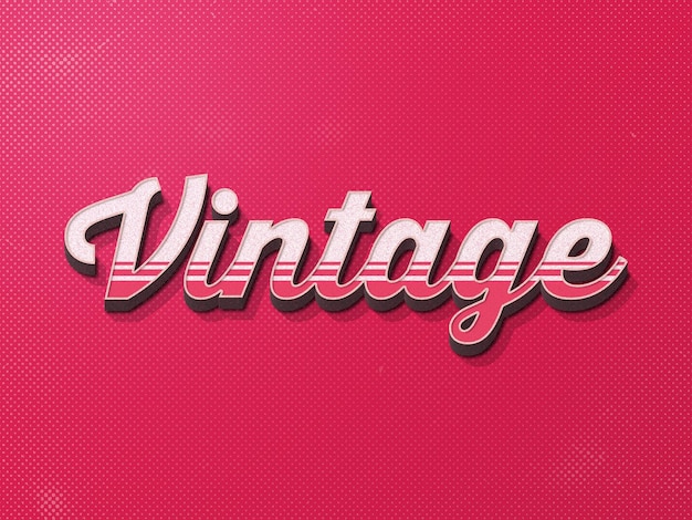 Vintage Retro-Text-Effekt Photoshop-Datei