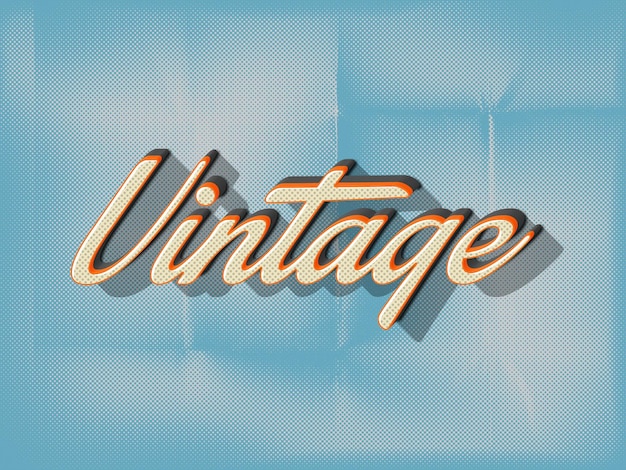 Vintage Retro-Text-Effekt Photoshop-Datei